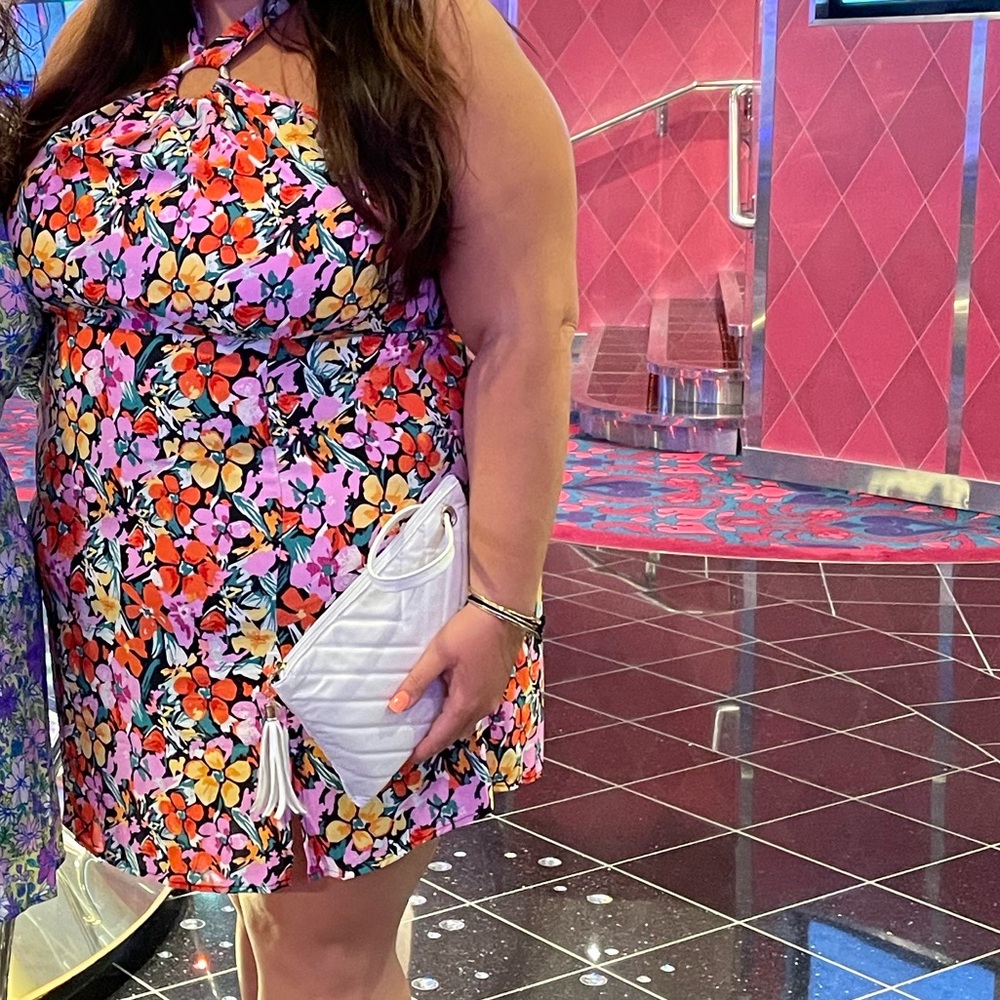SHEIN Multicolor Floral Halter Dress